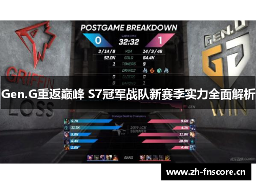Gen.G重返巅峰 S7冠军战队新赛季实力全面解析 Gen.G重返巅峰 S7冠军战队新赛季实力全面解析